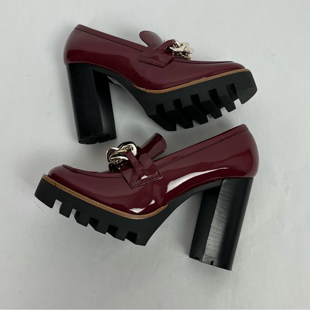 ANTONIO MELANI Palmer Chain Detail Platform Loafer Pumps - Picture 7 of 8